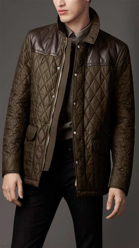 mens burberry quilted jacket sale|burberry men's winter jacket.